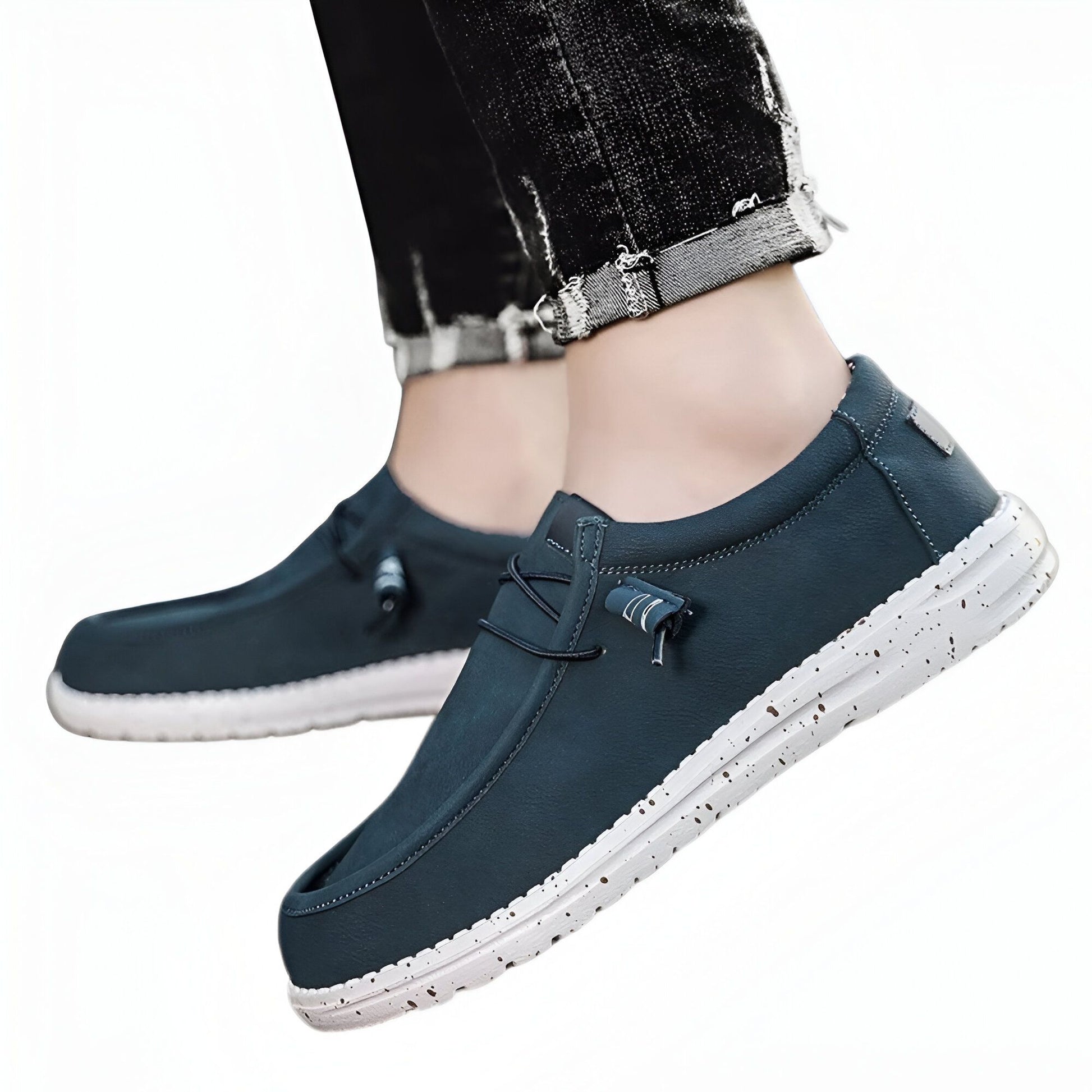 Mocassins - Homme Cuir Végan Sans Lacets Confortables