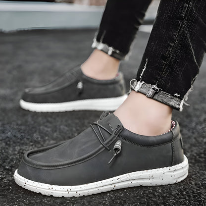 Mocassins - Homme Cuir Végan Sans Lacets Confortables
