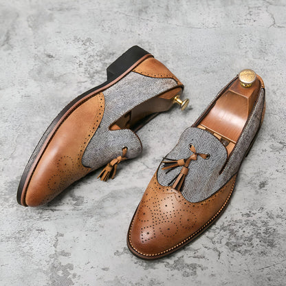 ÉlégancePro Mocassins Homme Cuir Glands Élégants