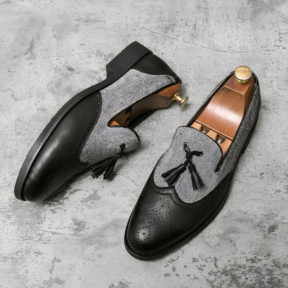 ÉlégancePro Mocassins Homme Cuir Glands Élégants