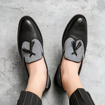 ÉlégancePro Mocassins Homme Cuir Glands Élégants