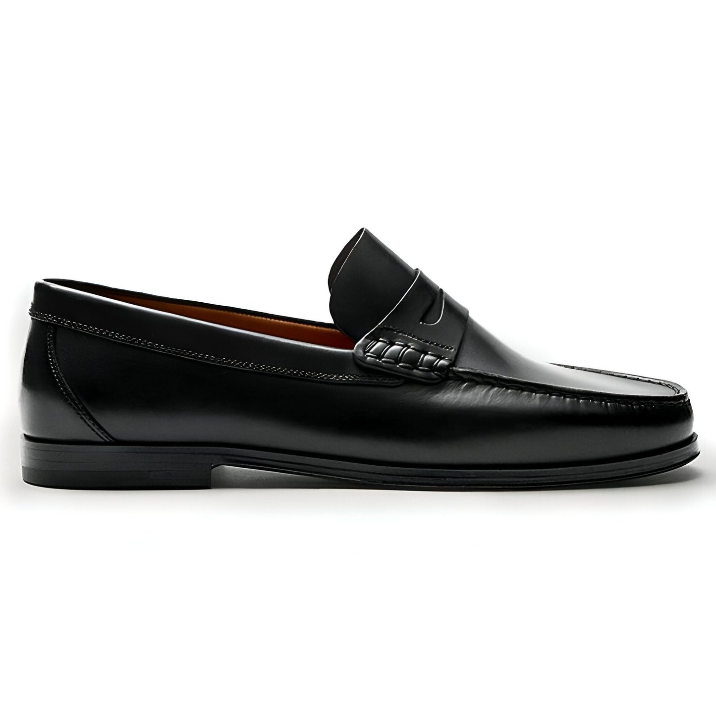 Élégance Mocassins Homme Cuir Souple Marron et Noir