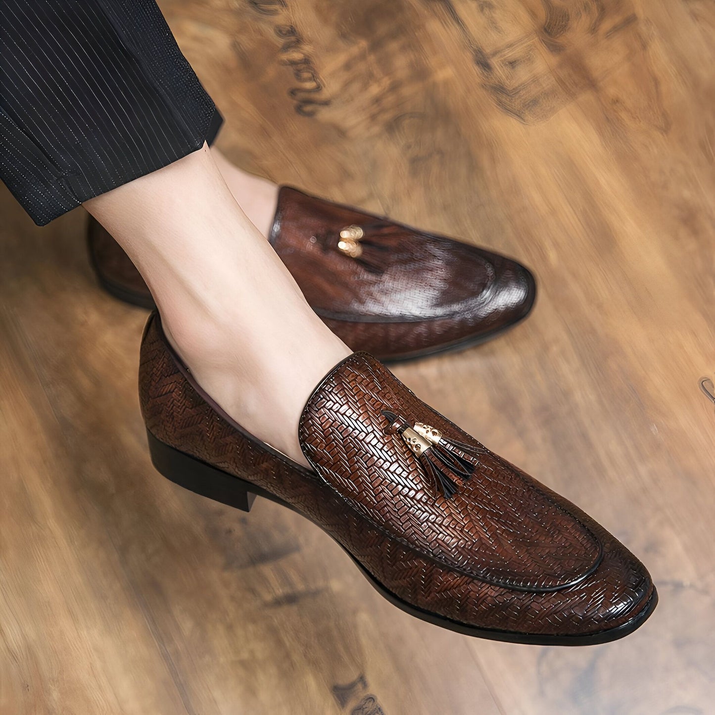 Nova Mocassins Homme Synthétique Zigzag et Glands