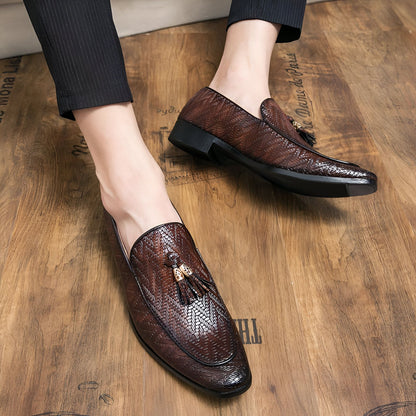Nova Mocassins Homme Synthétique Zigzag et Glands