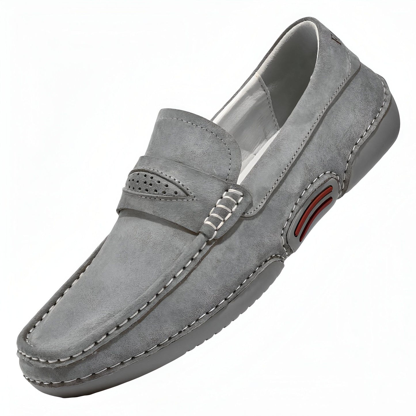 BrandVille Mocassins Daim Gris Ville Homme