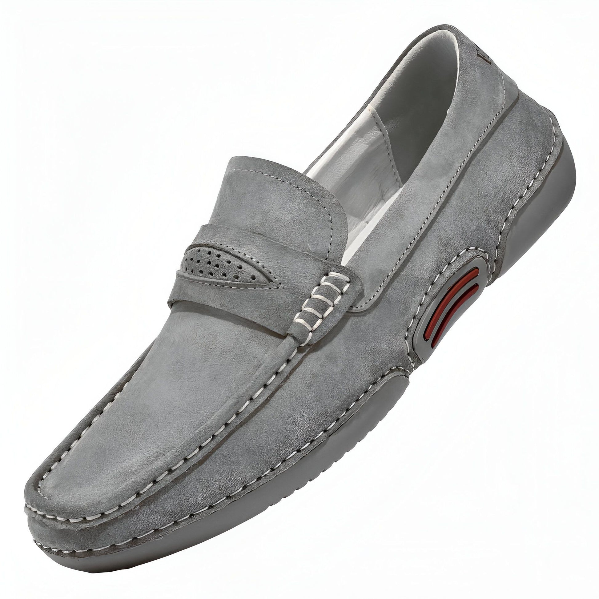 BrandVille Mocassins Daim Gris Ville Homme