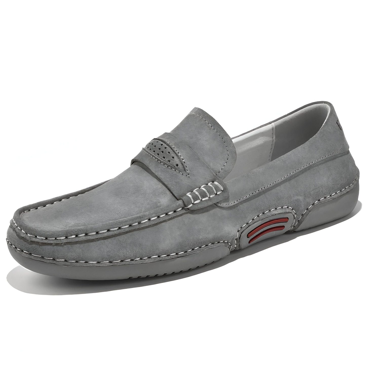 BrandVille Mocassins Daim Gris Ville Homme