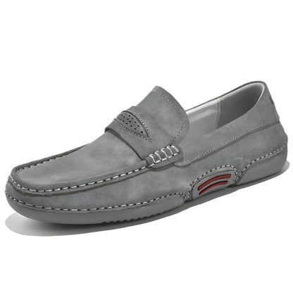 BrandVille Mocassins Daim Gris Ville Homme