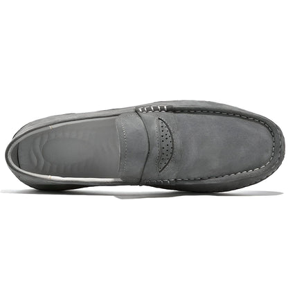 BrandVille Mocassins Daim Gris Ville Homme