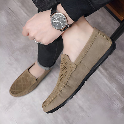 BrandX Mocassins Homme Daim Synthétique Perforé