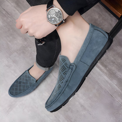 BrandX Mocassins Homme Daim Synthétique Perforé