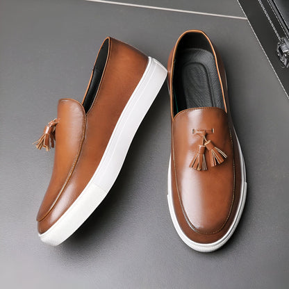 Mocassins Homme Synthétiques à Glands et Semelles