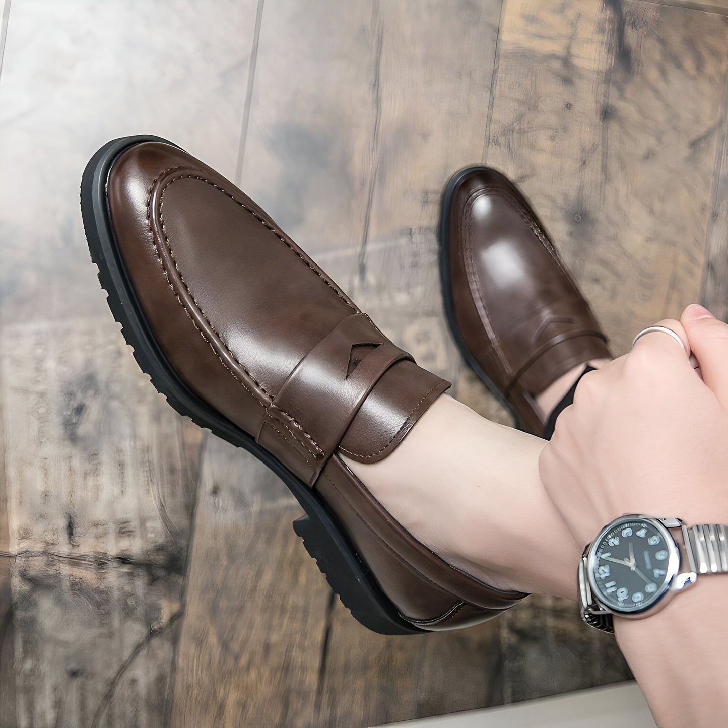 Élite Mocassins Homme Cuir Raffiné
