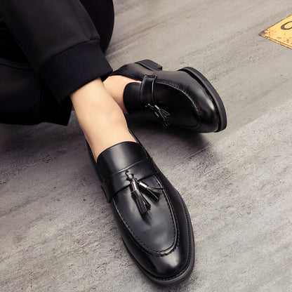 Luxe Mocassins homme cuir végan glands