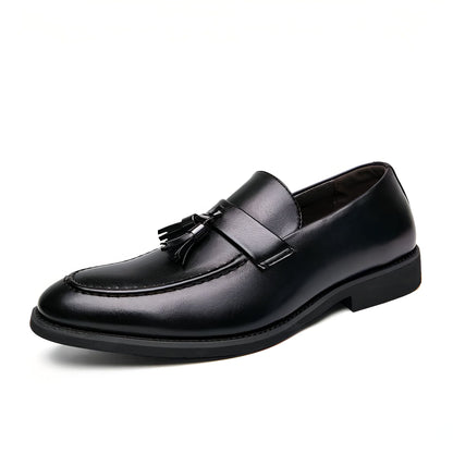 Luxe Mocassins homme cuir végan glands