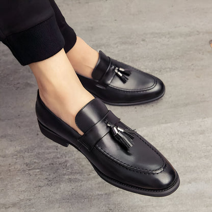 Luxe Mocassins homme cuir végan glands