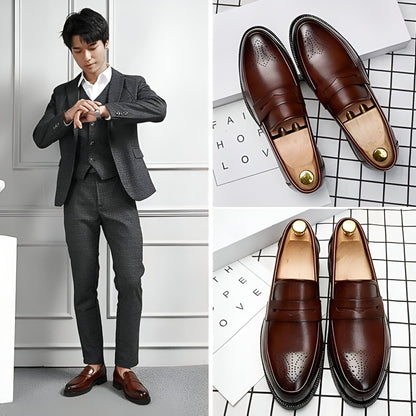 MocLux Mocassins Mariage Homme Cuir Synthétique Élégant