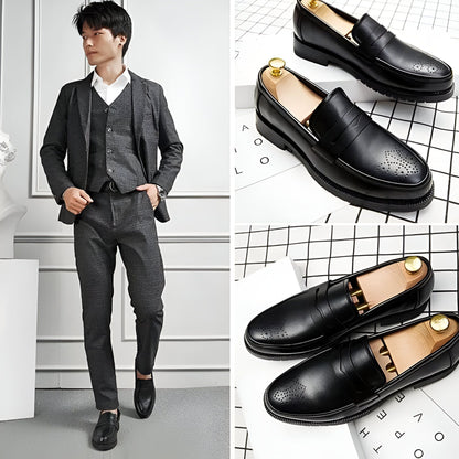 MocLux Mocassins Mariage Homme Cuir Synthétique Élégant