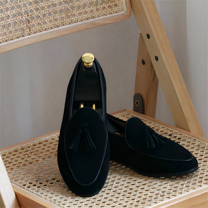 Zen Mocassins Homme Élégants en Daim Véritable à Glands