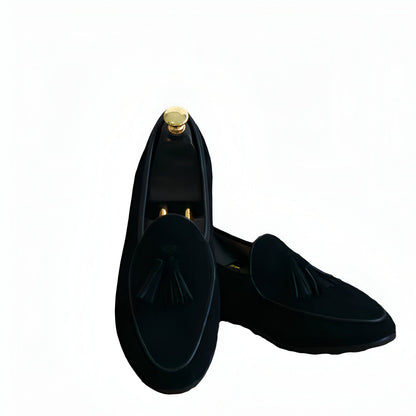 Zen Mocassins Homme Élégants en Daim Véritable à Glands