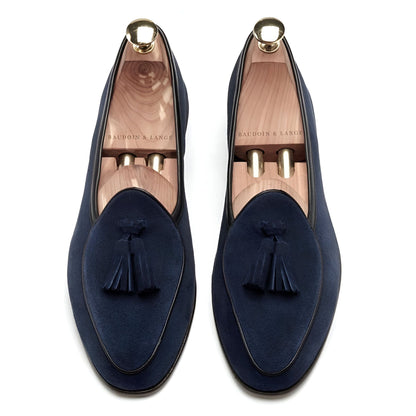 Zen Mocassins Homme Élégants en Daim Véritable à Glands