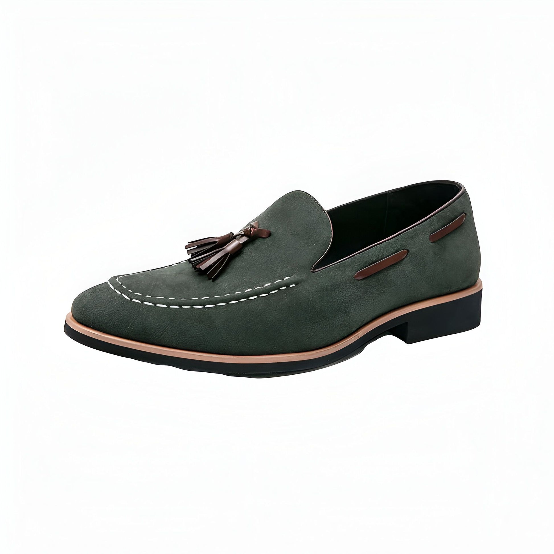 Prestige Mocassins Homme Daim Véritable à Glands Stylés