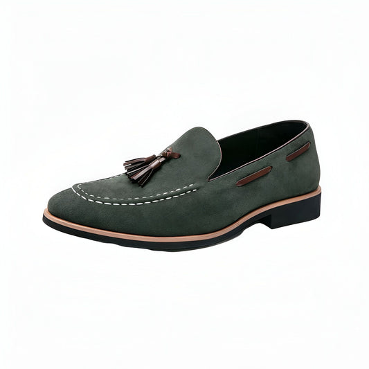 Prestige Mocassins Homme Daim Véritable à Glands Stylés