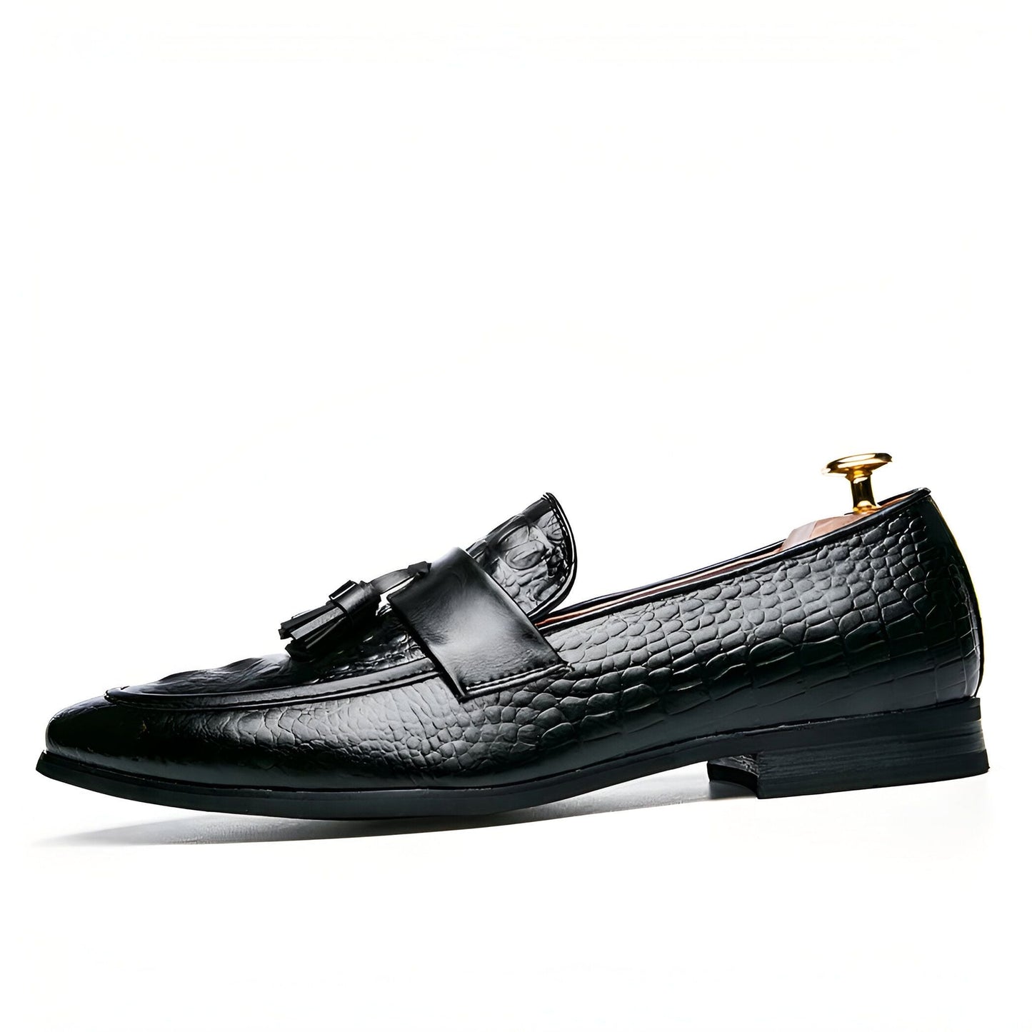 LX Mocassins Homme Style Crocodile à Glands Synthétiques