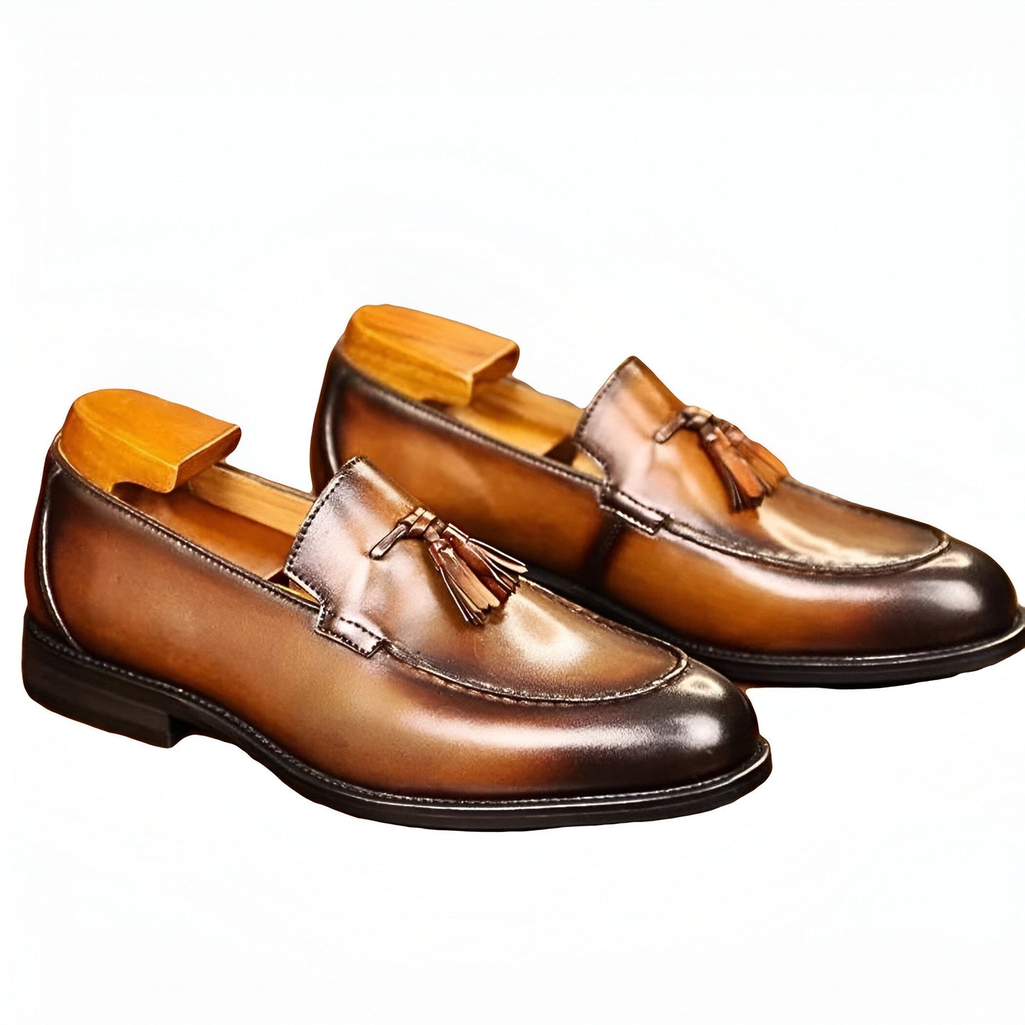 NovaBrand Mocassins Homme Cuir Véritable Glands