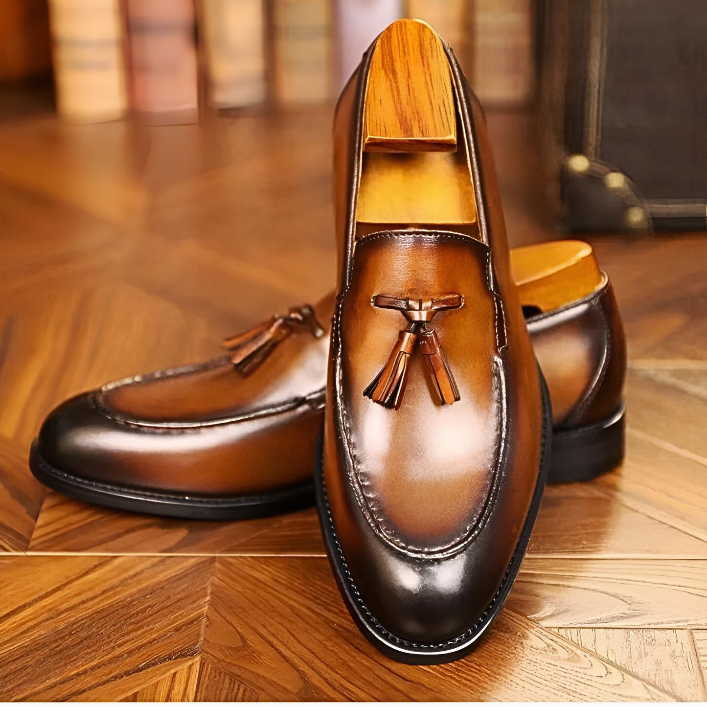 NovaBrand Mocassins Homme Cuir Véritable Glands