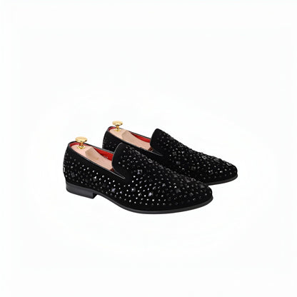 LuxSteps Mocassins Homme Paillettes Métalliques Mariage