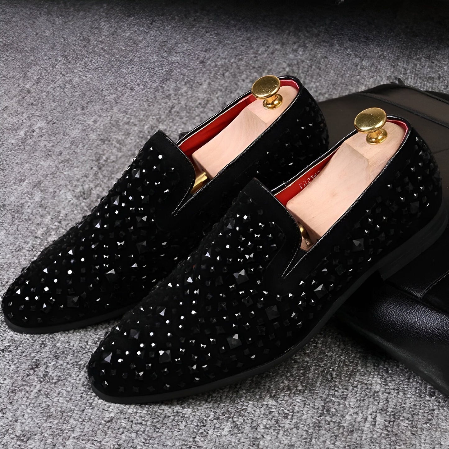 LuxSteps Mocassins Homme Paillettes Métalliques Mariage