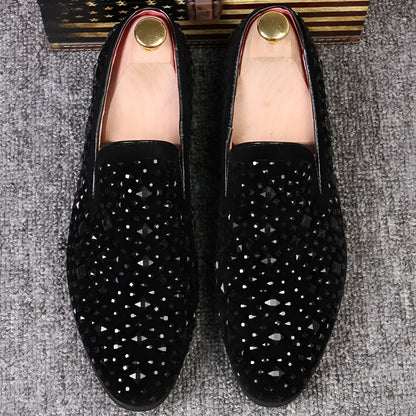 LuxSteps Mocassins Homme Paillettes Métalliques Mariage