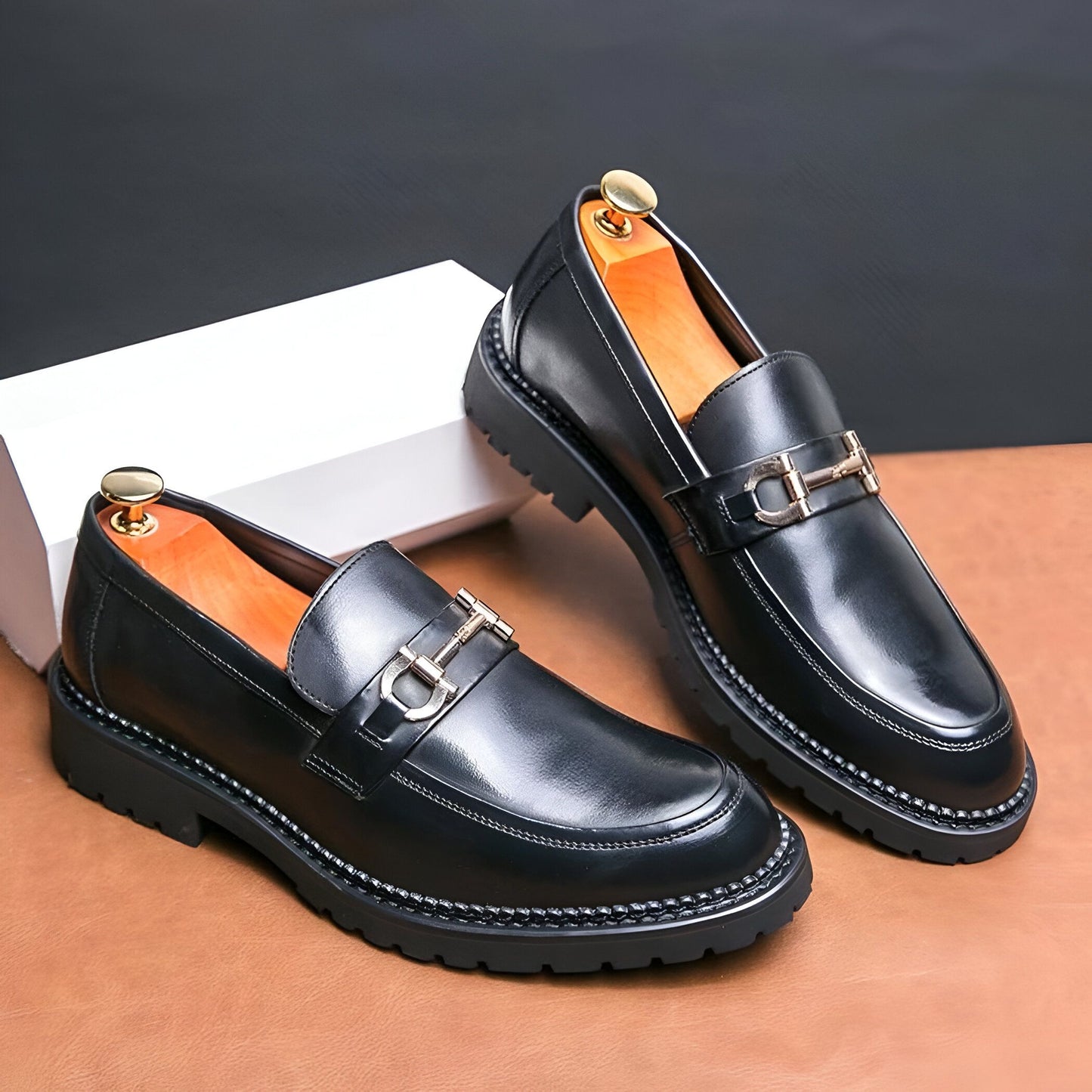 Nova Mocassins Homme Cuir Synthétique Mors Métal