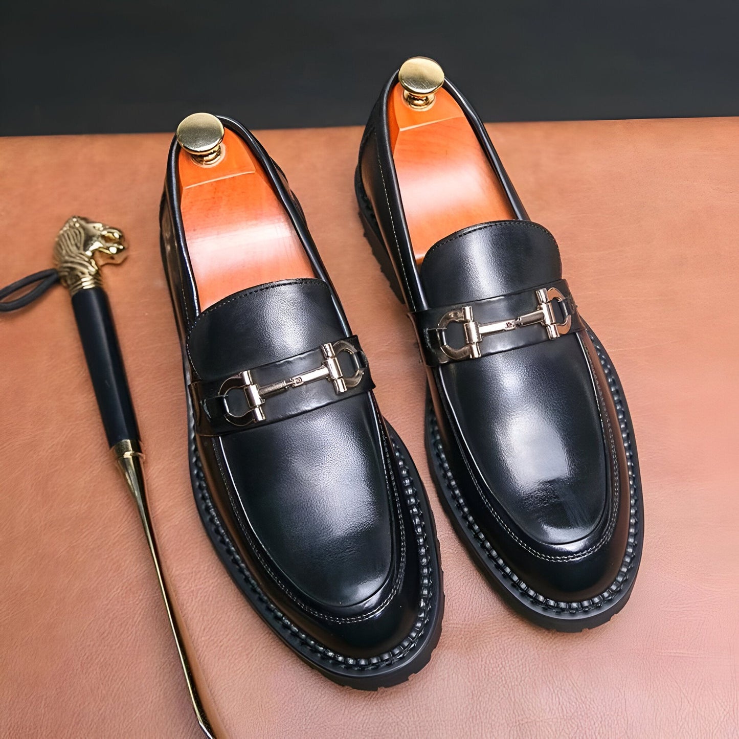 Nova Mocassins Homme Cuir Synthétique Mors Métal