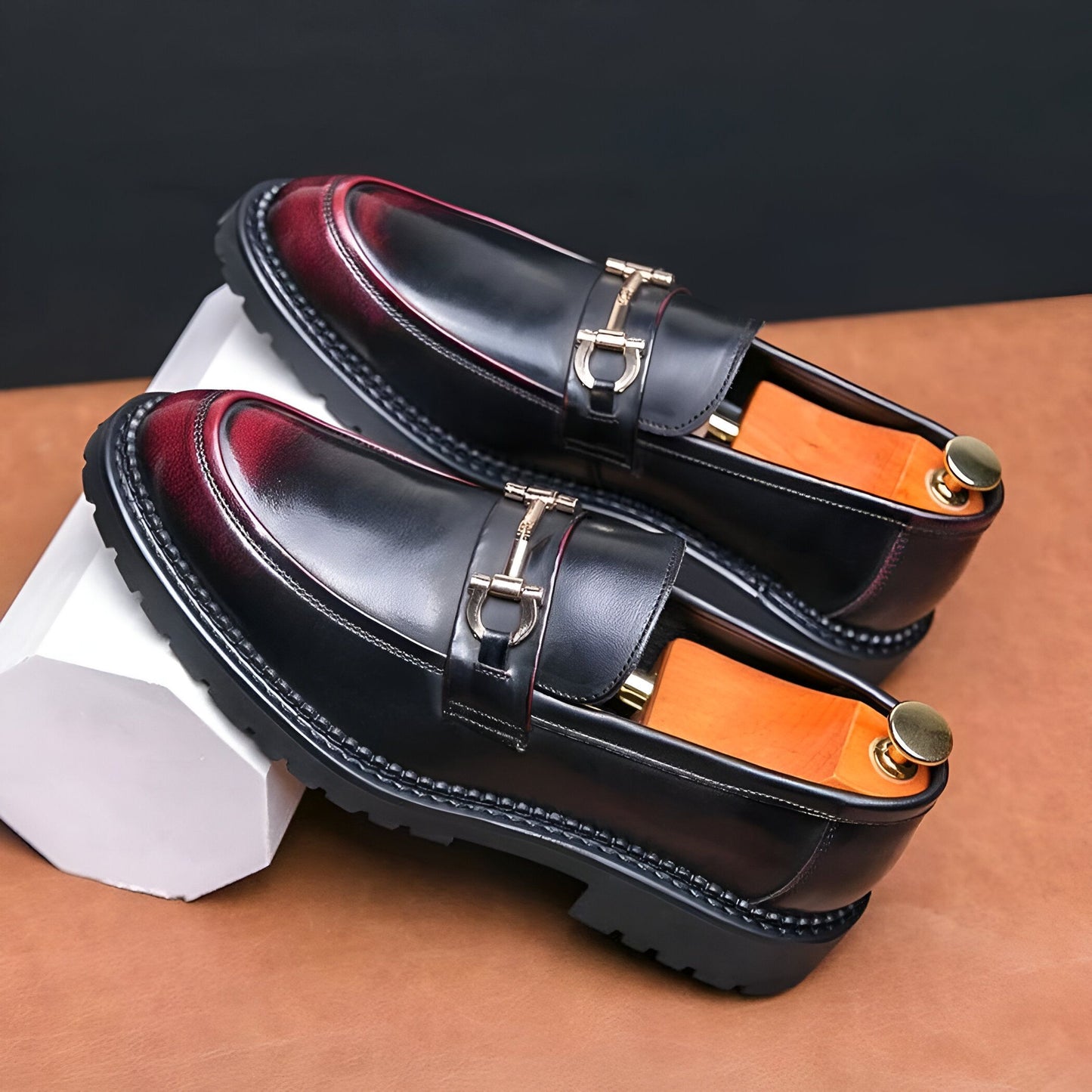 Nova Mocassins Homme Cuir Synthétique Mors Métal