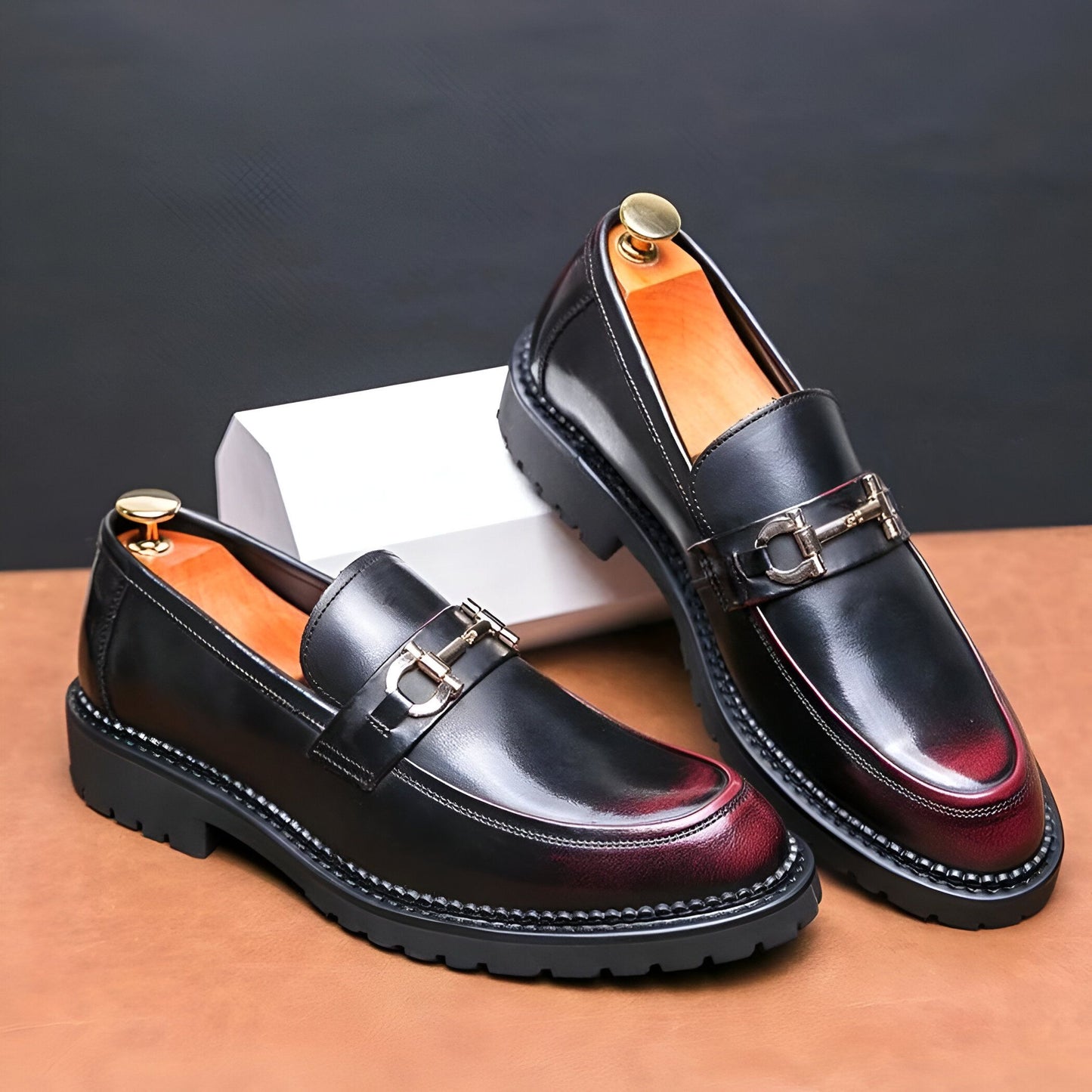 Nova Mocassins Homme Cuir Synthétique Mors Métal