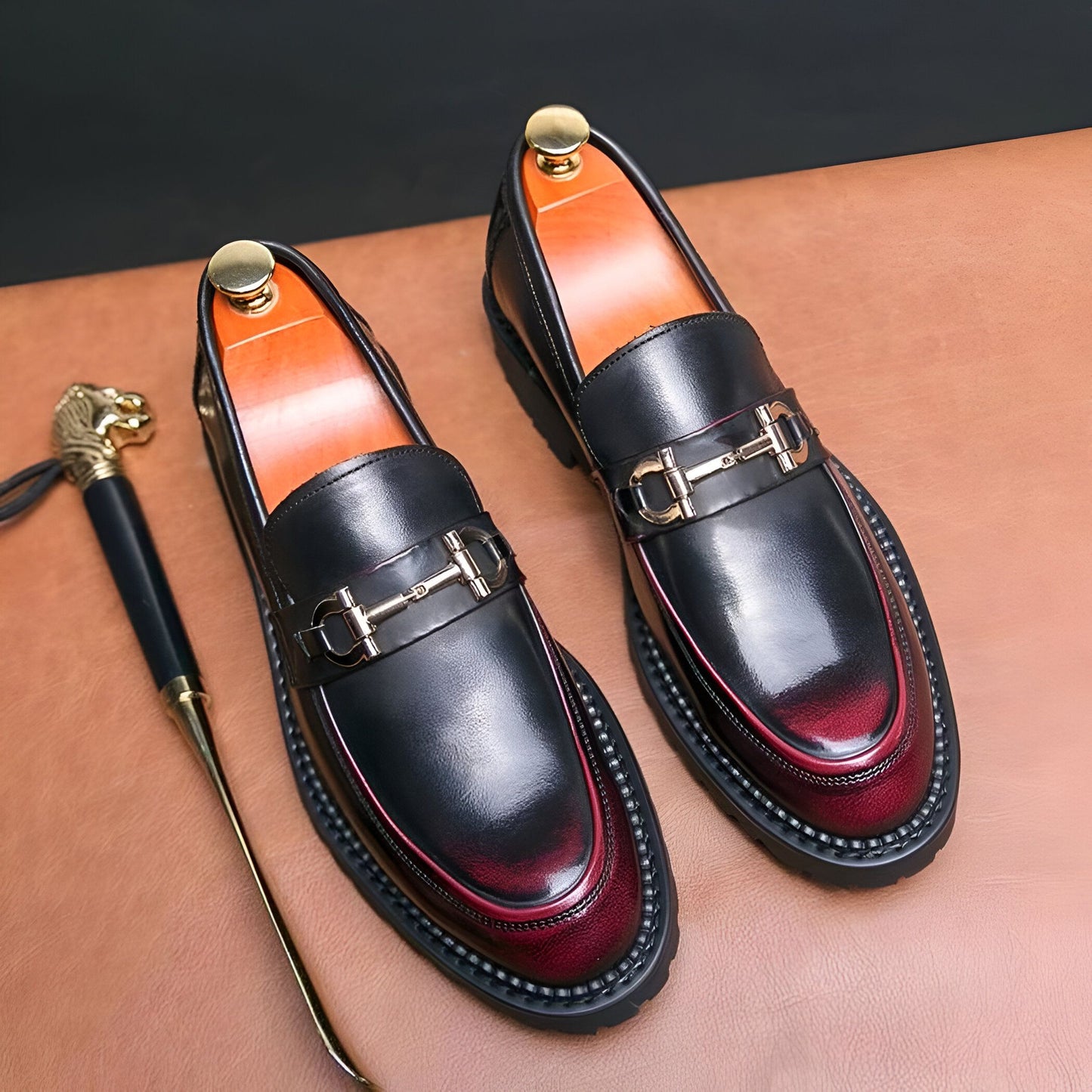 Nova Mocassins Homme Cuir Synthétique Mors Métal