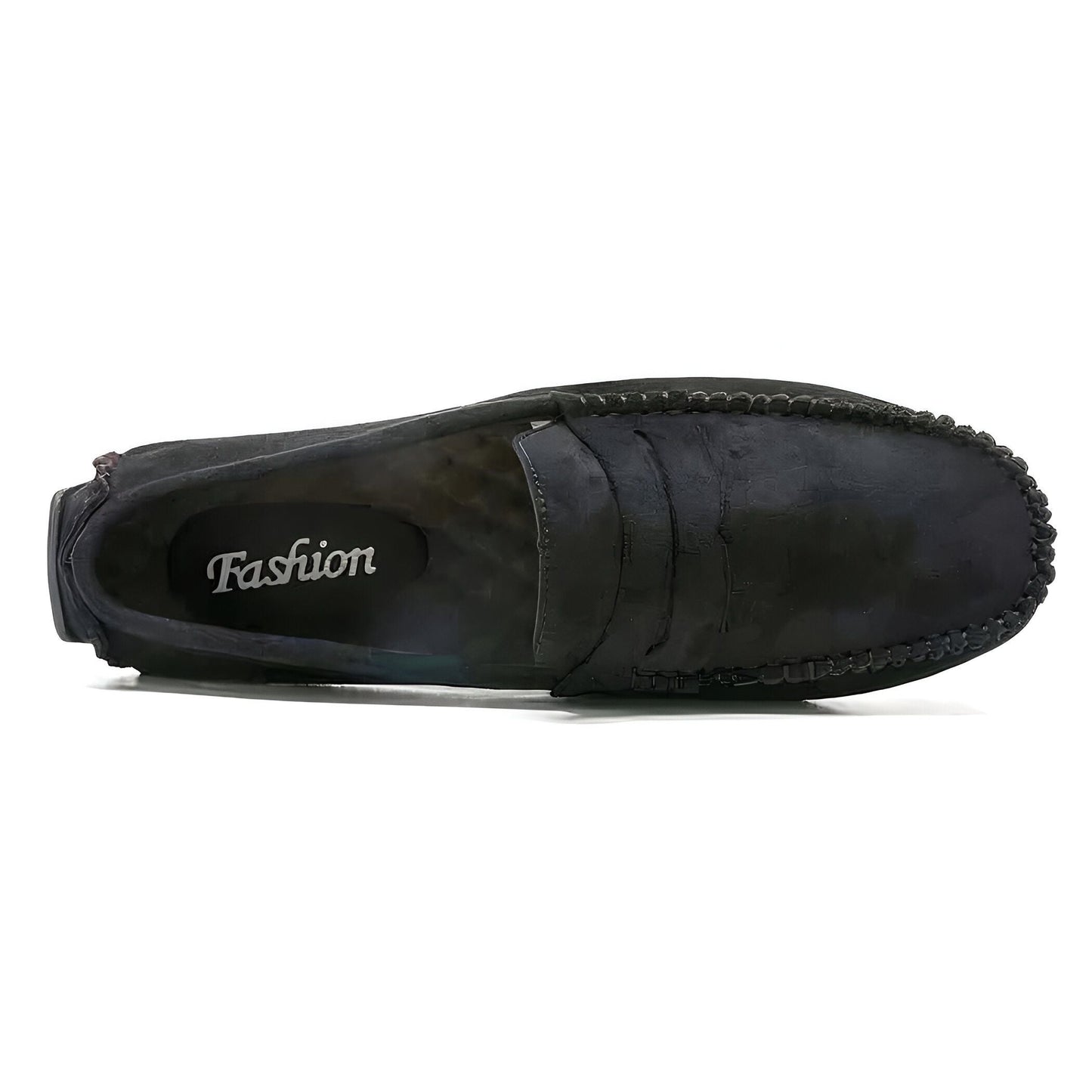 LuxMoc Mocassins Homme Effet Daim Noirs Élégants