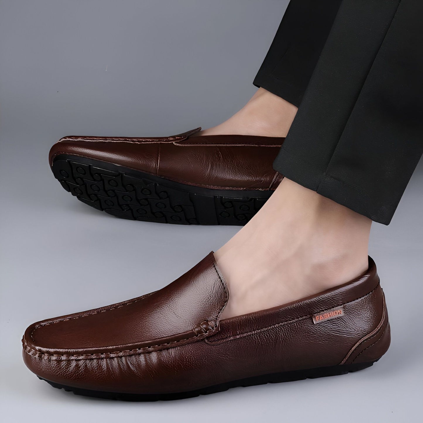 Nova Mocassins Homme Cuir Synthétique Brun Confortables