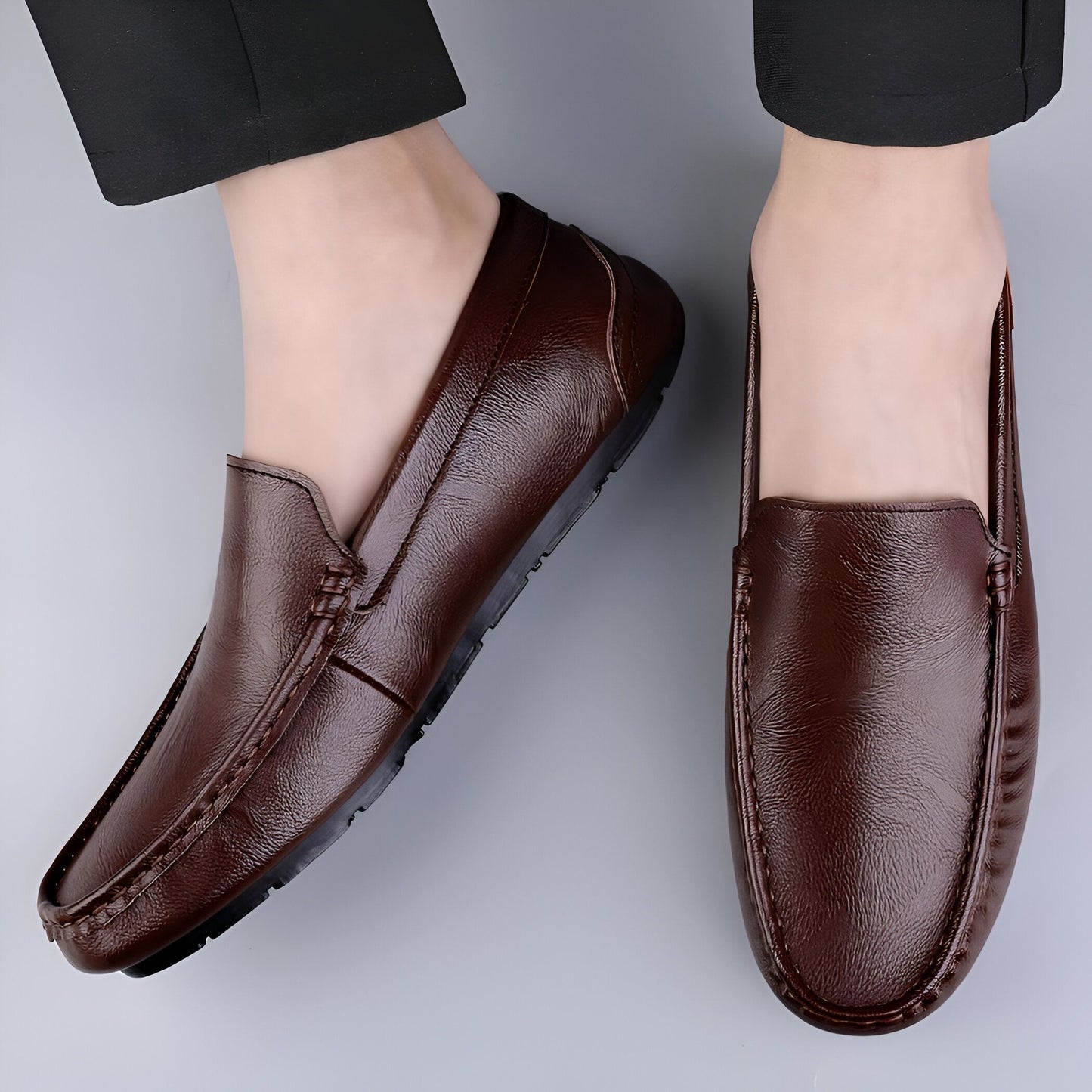 Nova Mocassins Homme Cuir Synthétique Brun Confortables