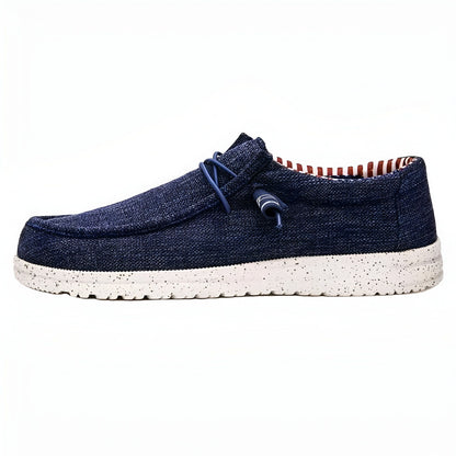 Nova Mocassins Homme Toile Confortables Grande Taille