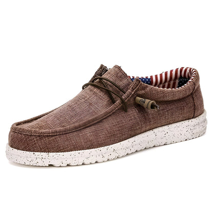 Nova Mocassins Homme Toile Confortables Grande Taille