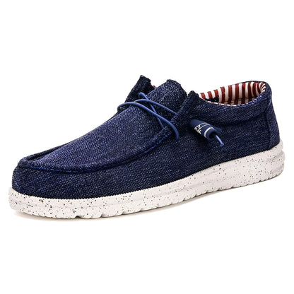 Nova Mocassins Homme Toile Confortables Grande Taille