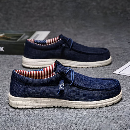 Nova Mocassins Homme Toile Confortables Grande Taille