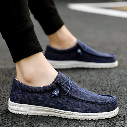 Nova Mocassins Homme Toile Confortables Grande Taille