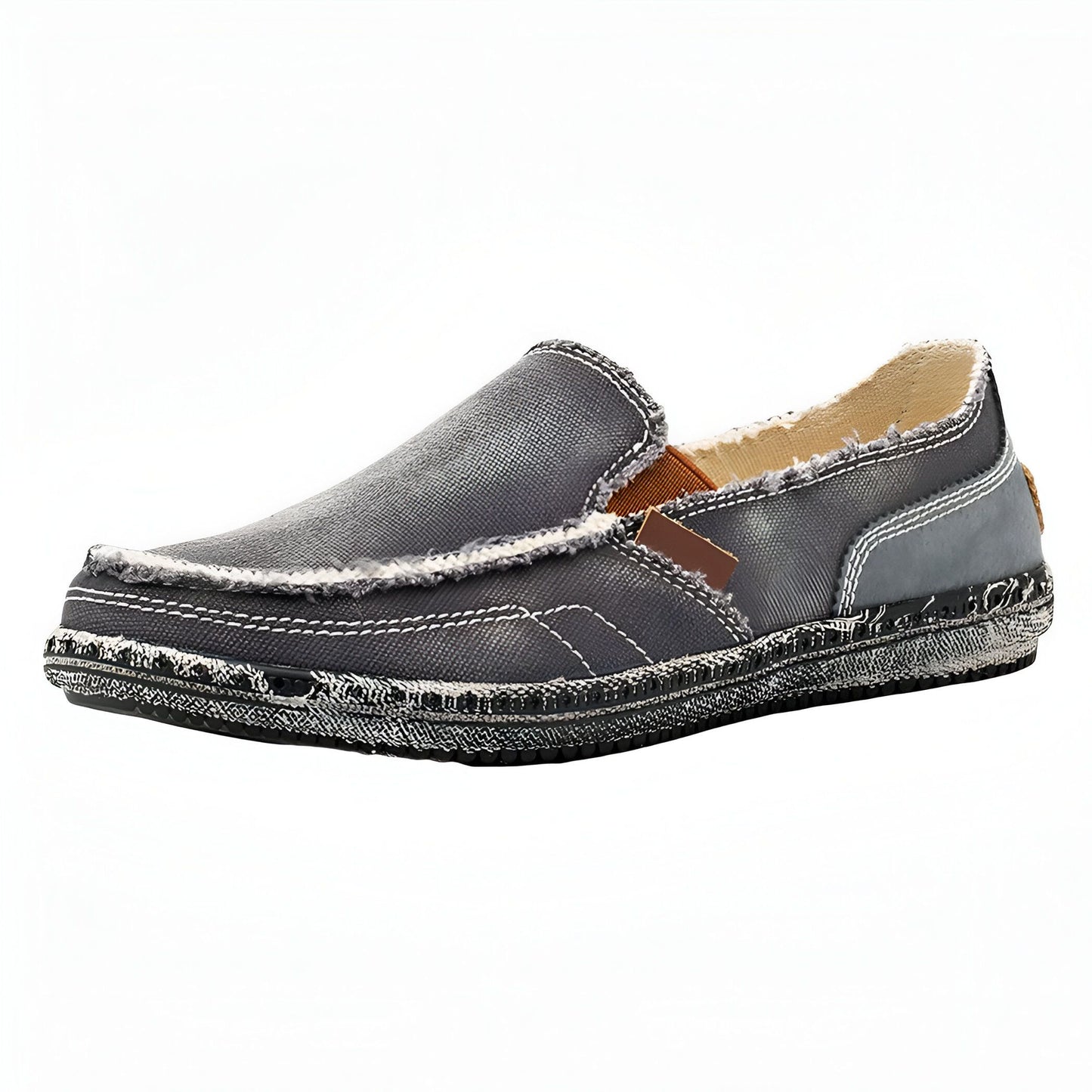 Nova Mocassins Homme Toile Jean Antidérapants