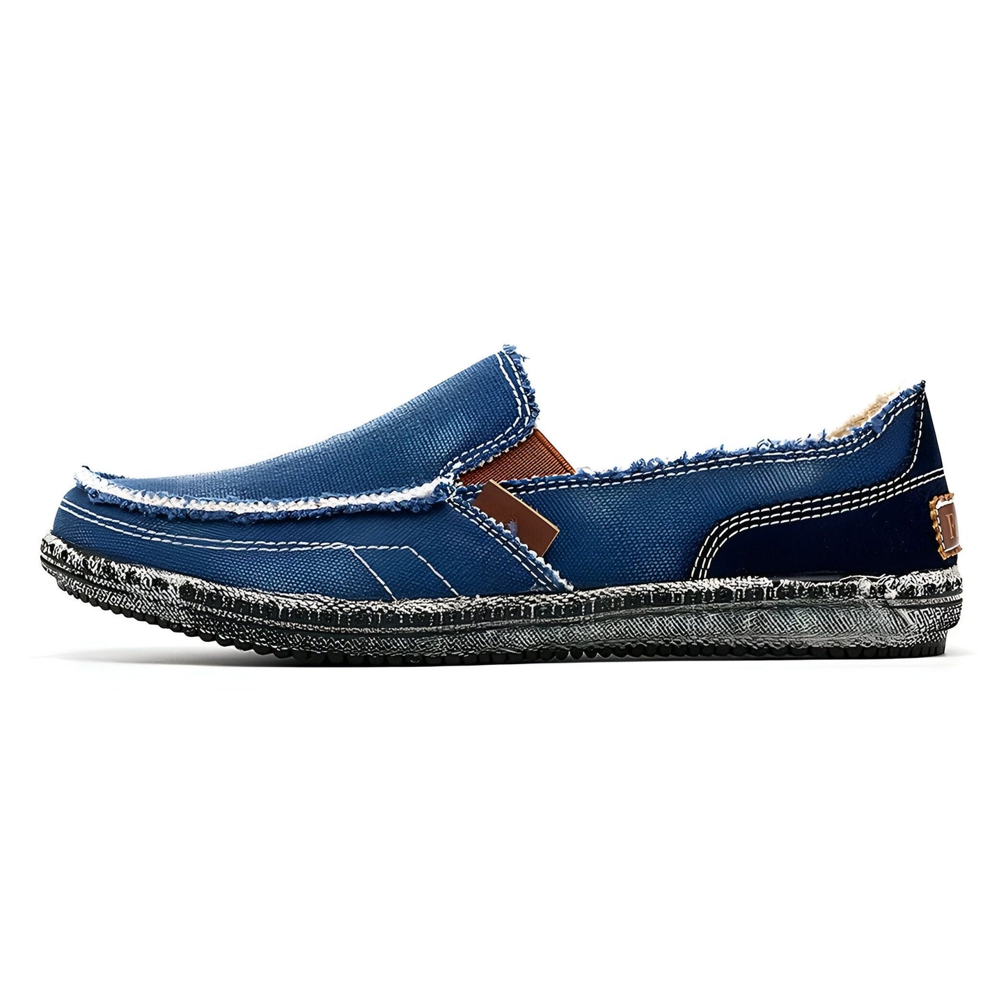 Nova Mocassins Homme Toile Jean Antidérapants