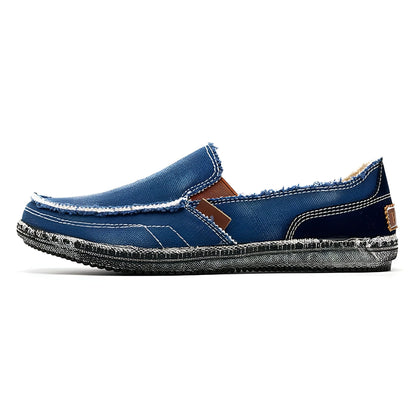 Nova Mocassins Homme Toile Jean Antidérapants