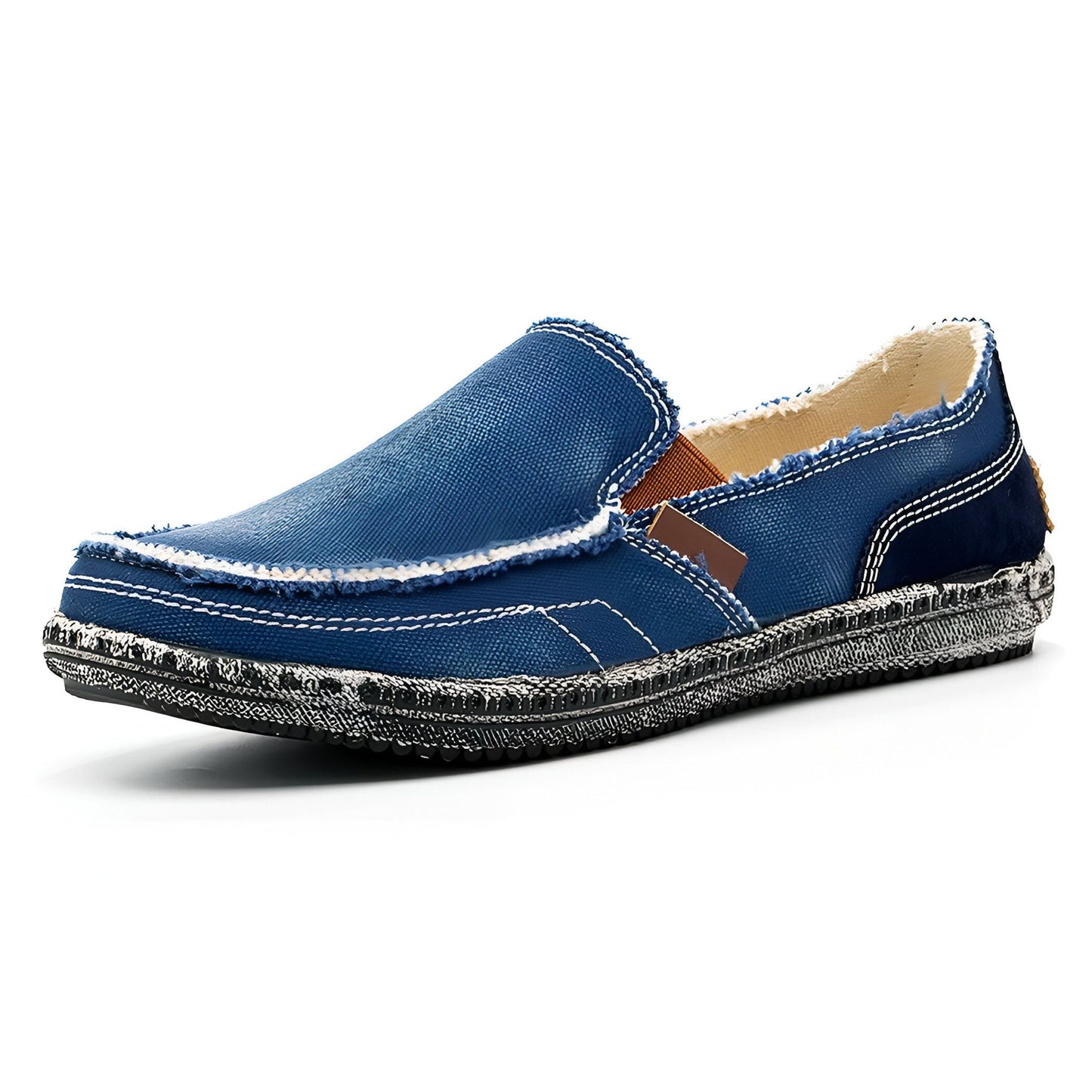 Nova Mocassins Homme Toile Jean Antidérapants